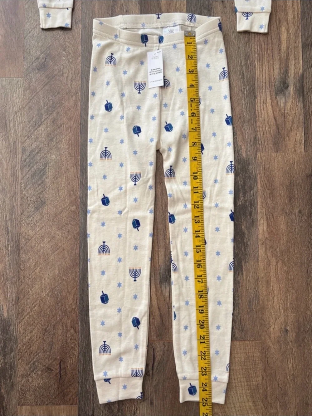 Baby Gap Organic Cotton Blue and Cream Hanukkah 2 piece Set pajamas size 5 new